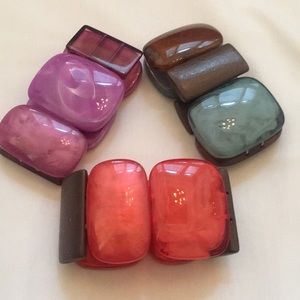 Chunky Marble Lucite Bangles